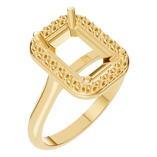 RI-8485 Yellow Gold Ring UNSET - Main View