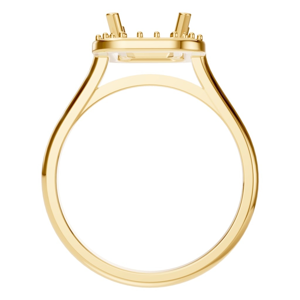 RI-8485 Yellow Gold Ring UNSET - Top View