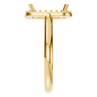 RI-8485 Yellow Gold Ring UNSET - Side View