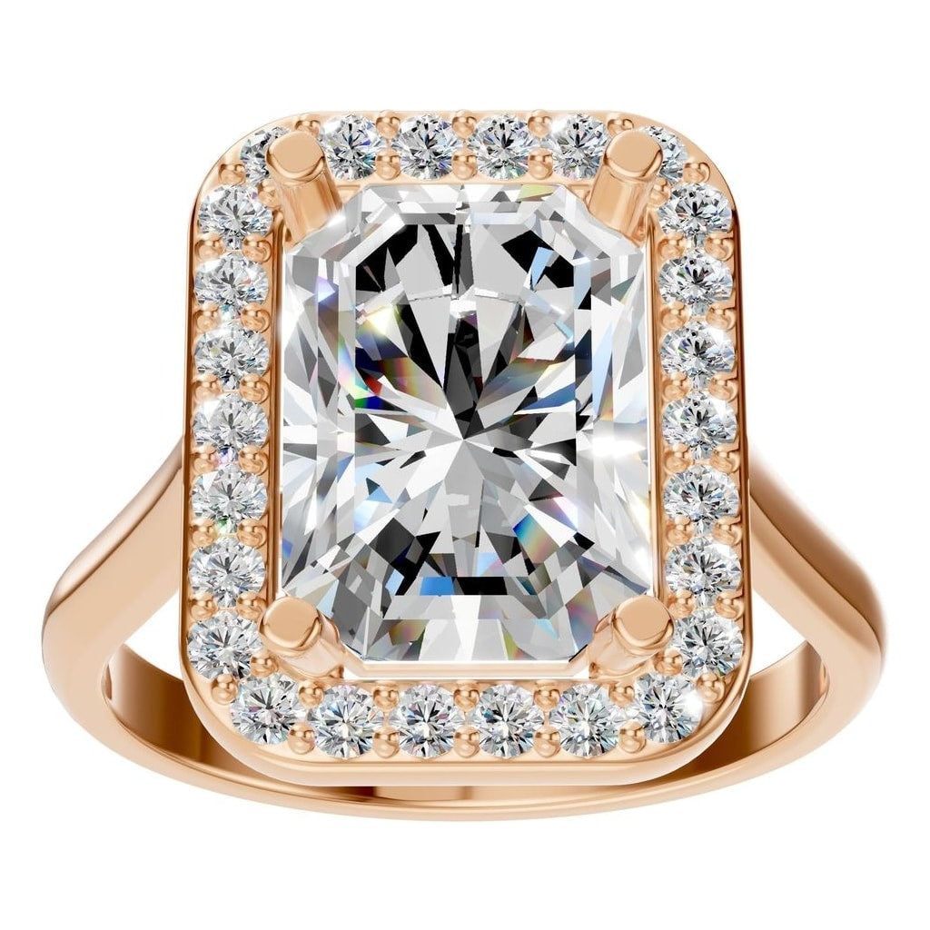 RI-8485 Rose Gold Ring SET - Front View