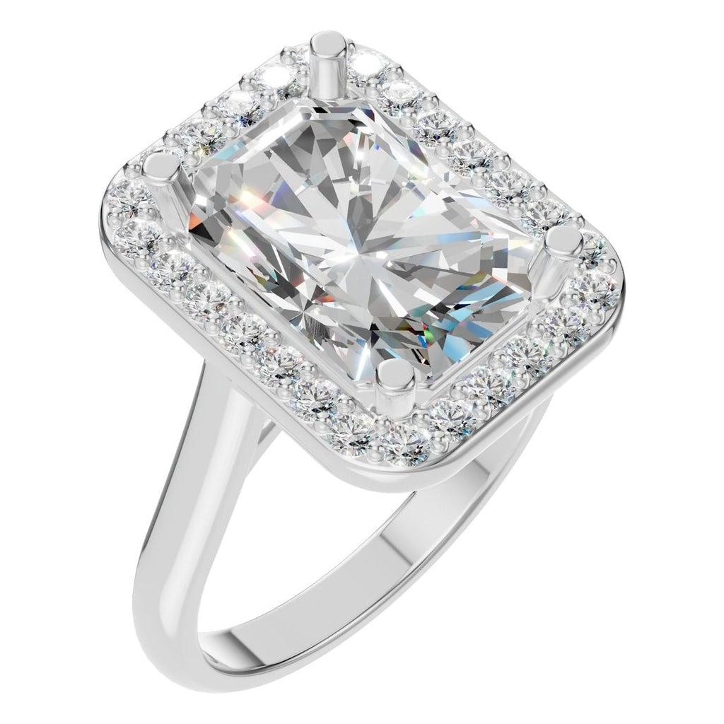 RI-8485 White Gold Ring SET - Main View