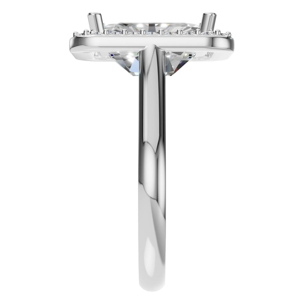 RI-8485 White Gold Ring SET - Side View