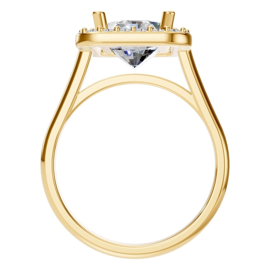 RI-8485 Yellow Gold Ring SET - Top View