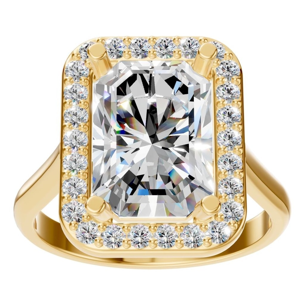 RI-8485 Yellow Gold Ring SET - Front View