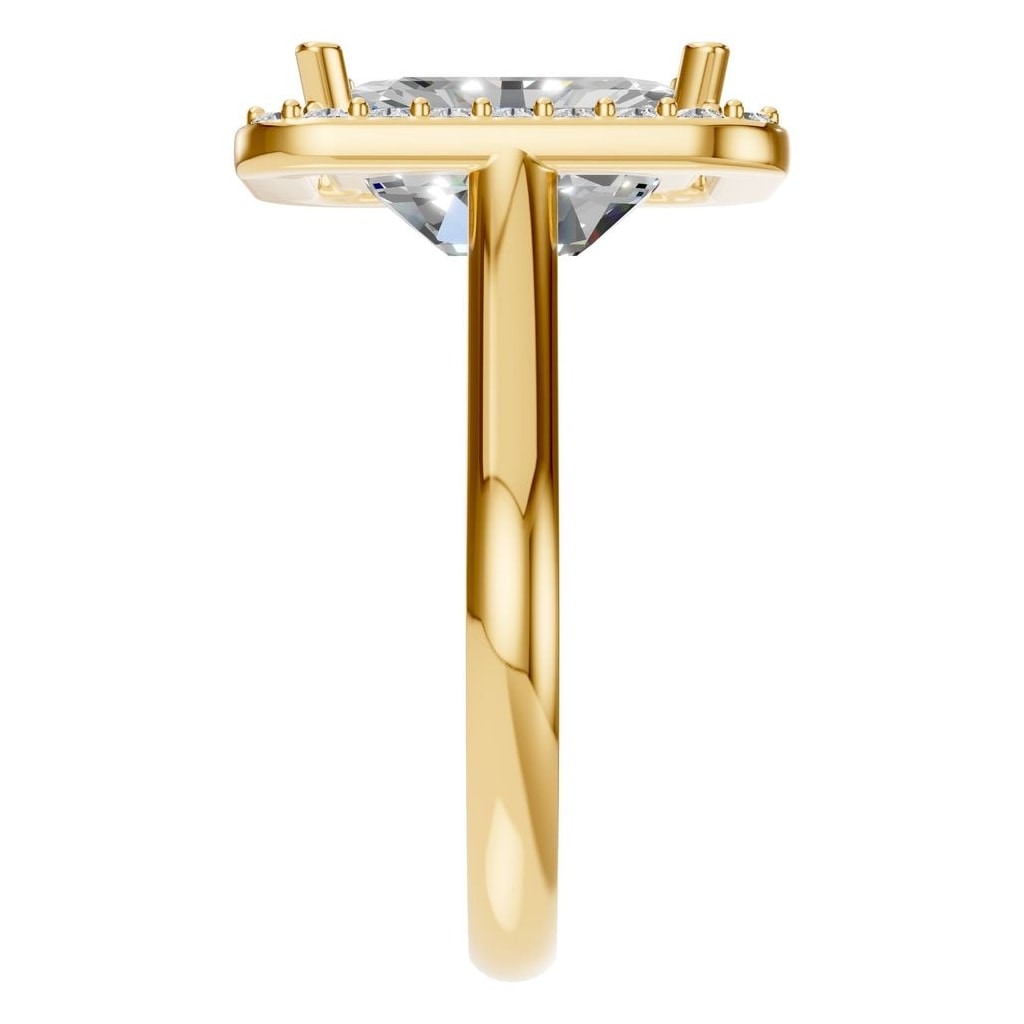 RI-8485 Yellow Gold Ring SET - Side View