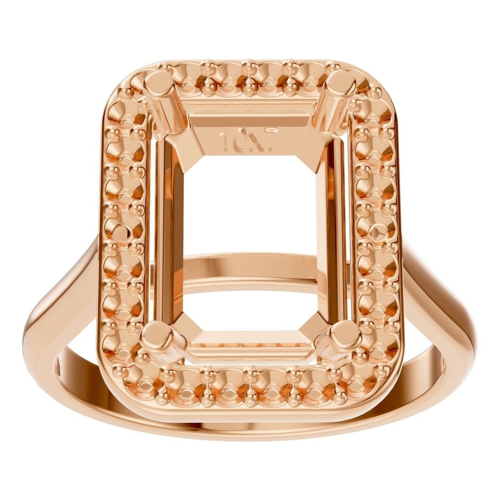 RI-8485 Rose Gold Ring UNSET - Front View