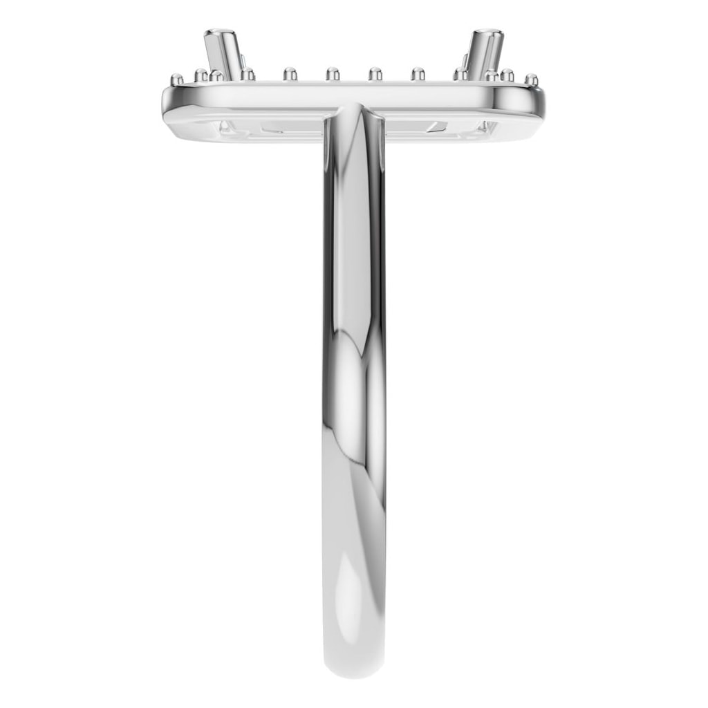 RI-8485 White Gold Ring UNSET - Side View