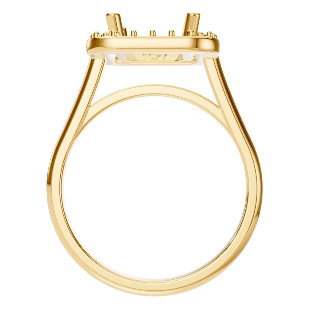 RI-8485 Yellow Gold Ring UNSET - Top View