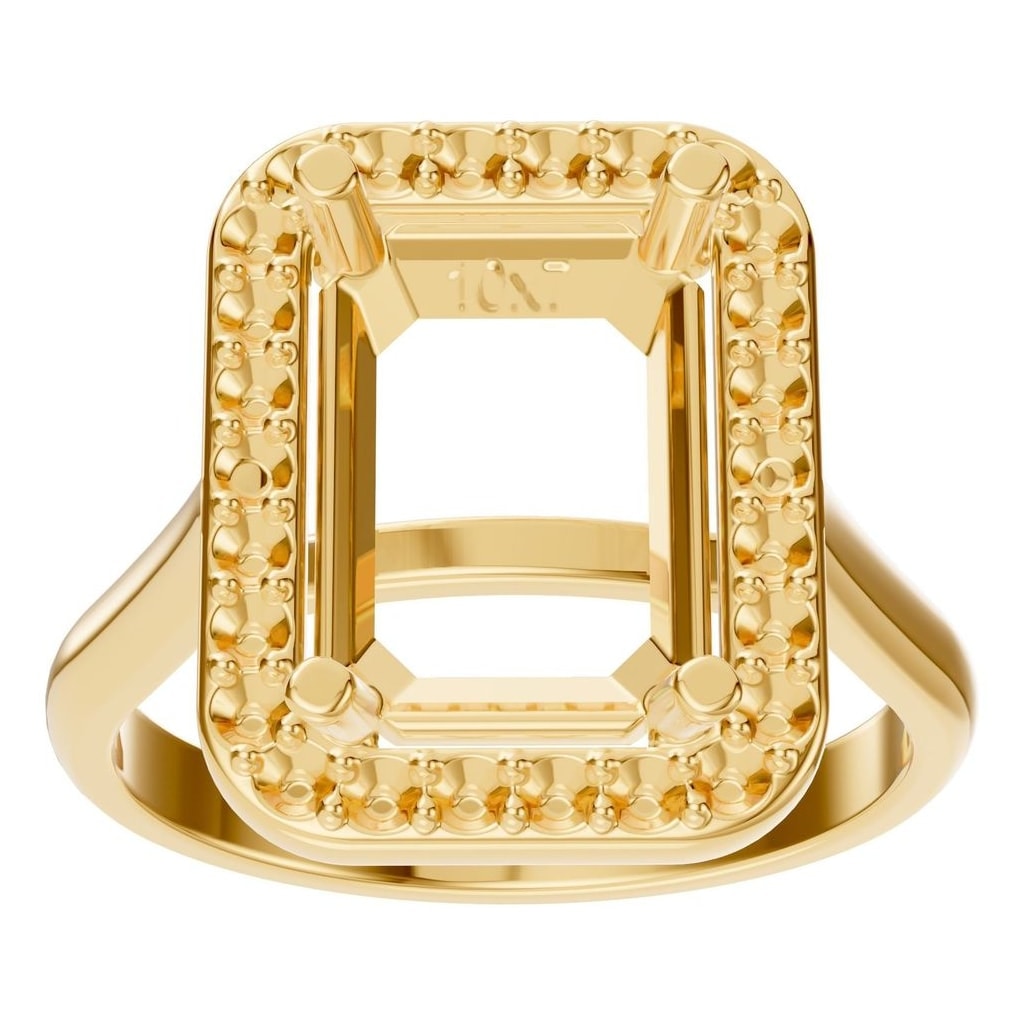 RI-8485 Yellow Gold Ring UNSET - Front View