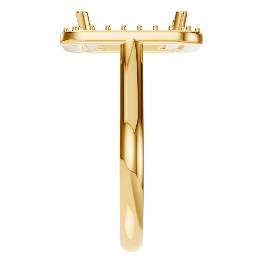 RI-8485 Yellow Gold Ring UNSET - Side View