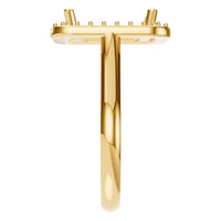 RI-8485 Yellow Gold Ring UNSET - Side View