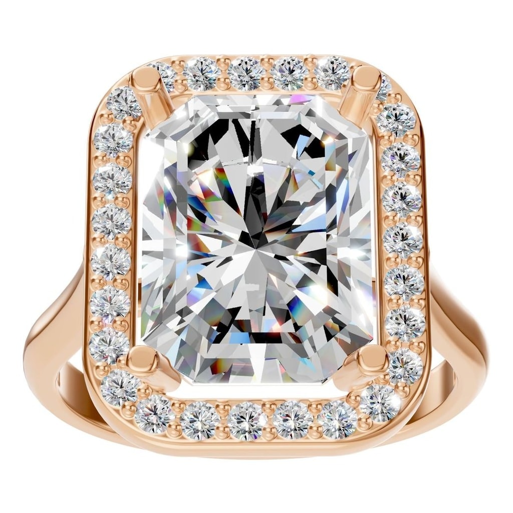 RI-8485 Rose Gold Ring SET - Front View