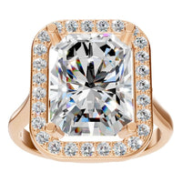 RI-8485 Rose Gold Ring SET - Front View