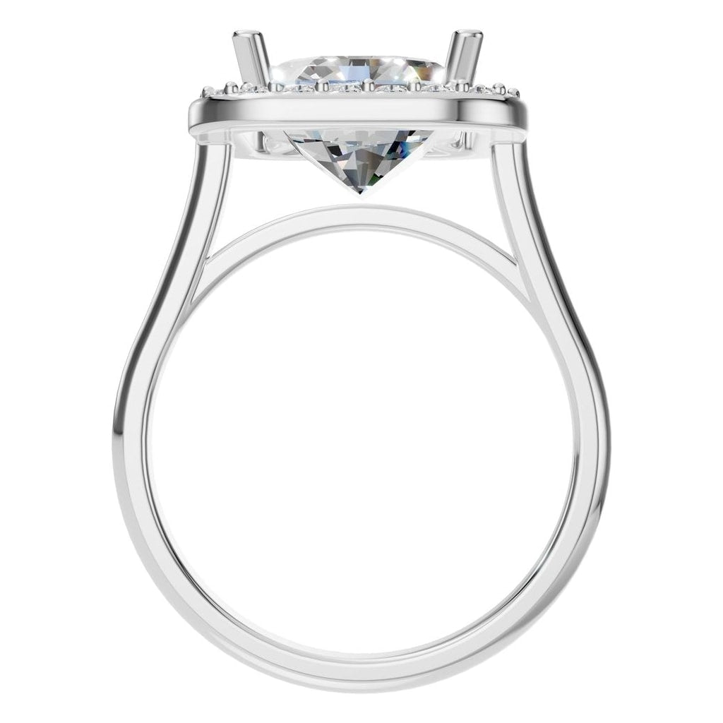 RI-8485 White Gold Ring SET - Top View