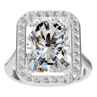 RI-8485 White Gold Ring SET - Front View