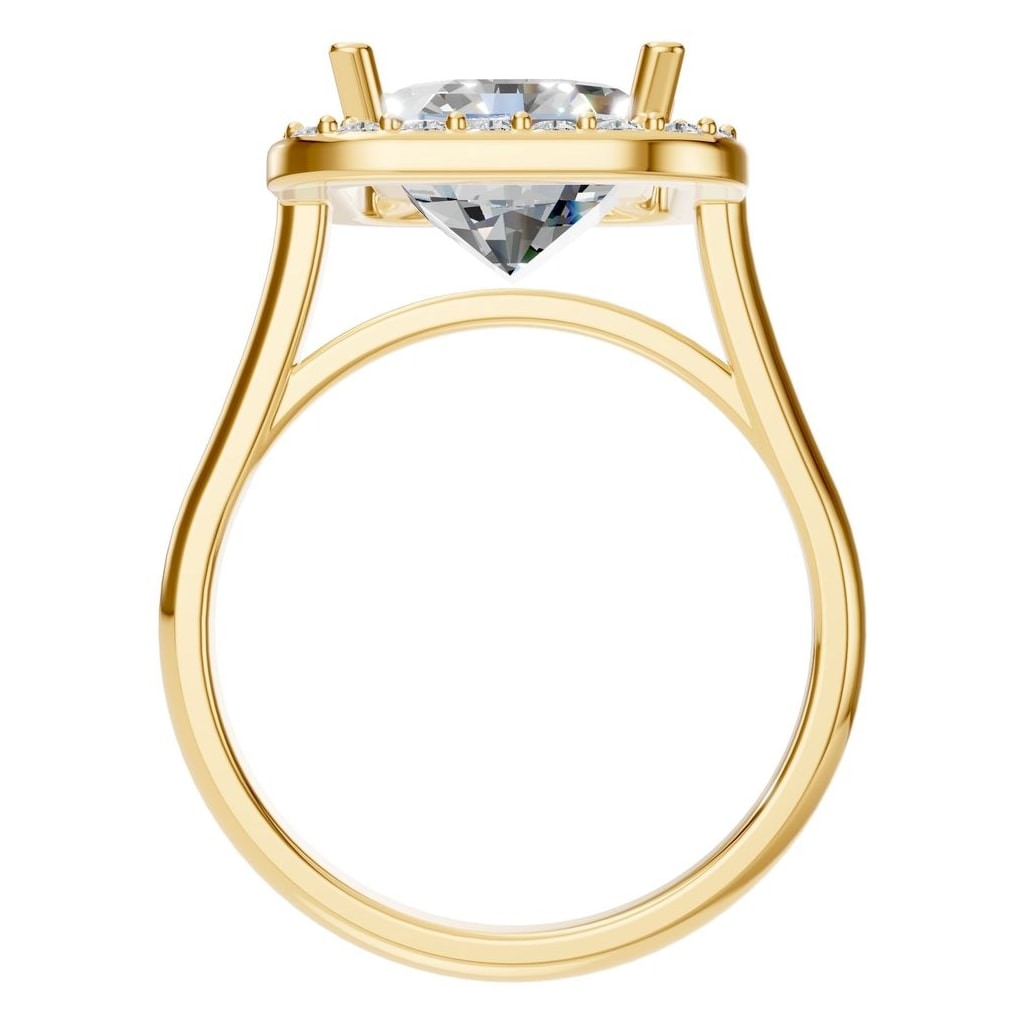 RI-8485 Yellow Gold Ring SET - Top View