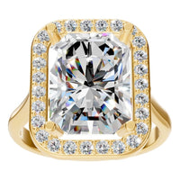 RI-8485 Yellow Gold Ring SET - Front View