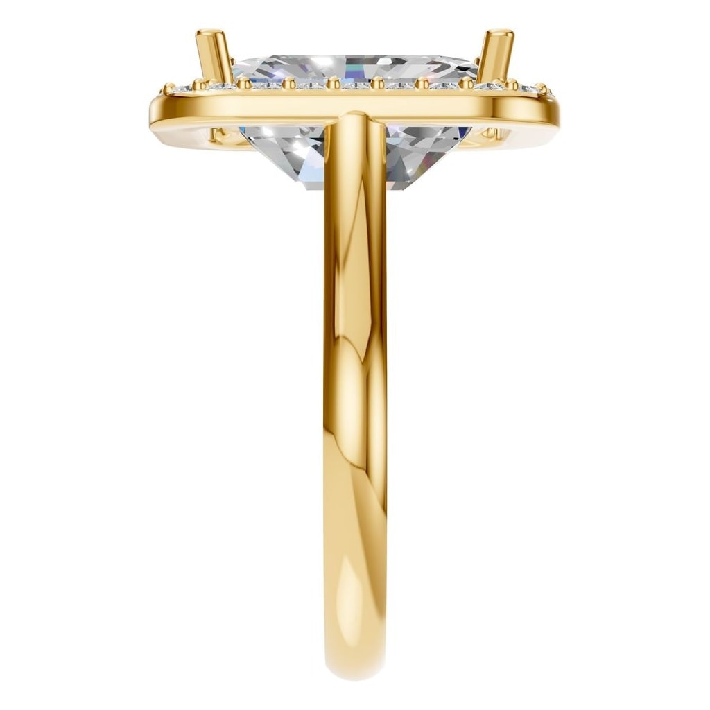 RI-8485 Yellow Gold Ring SET - Side View