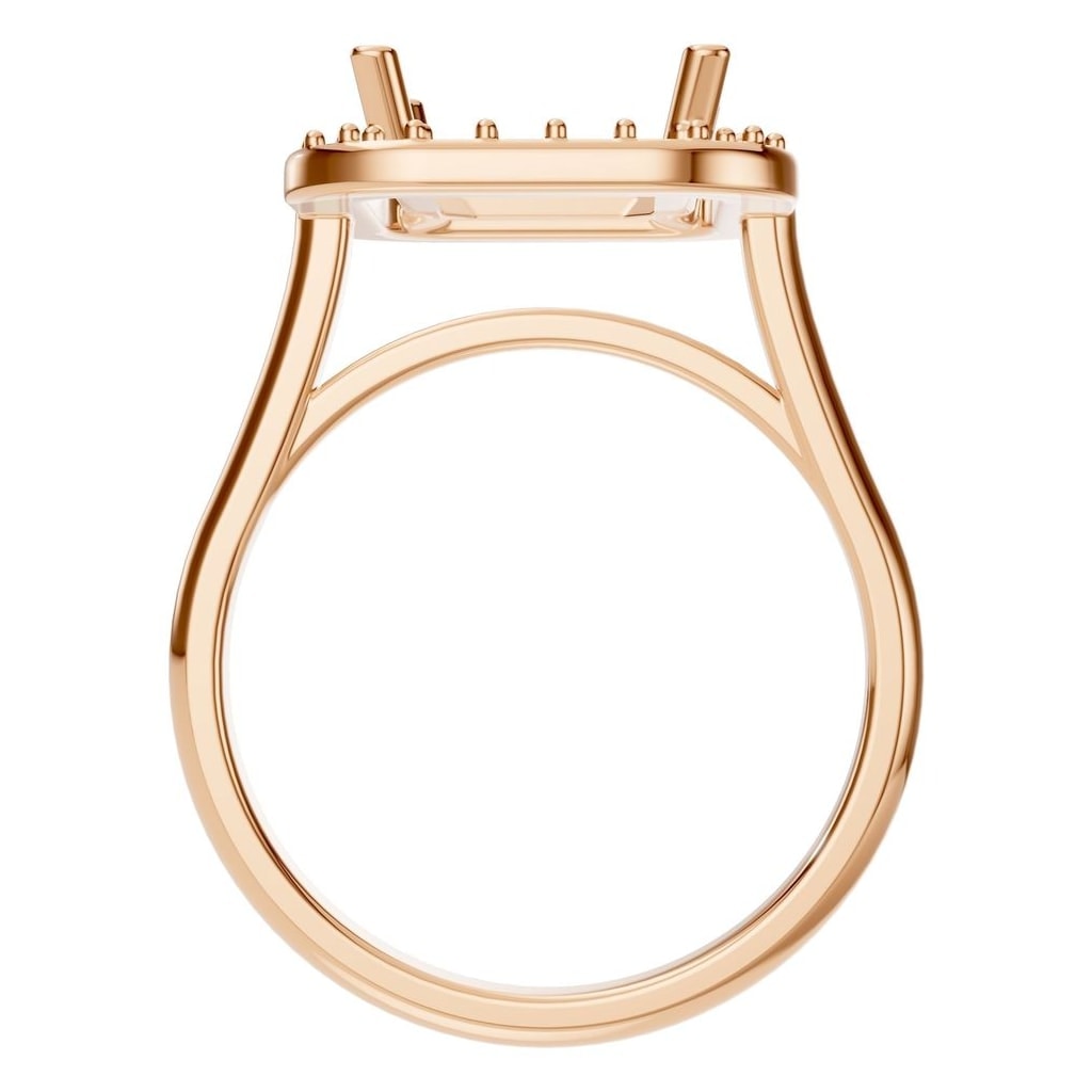 RI-8485 Rose Gold Ring UNSET - Top View