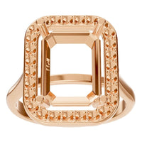 RI-8485 Rose Gold Ring UNSET - Front View