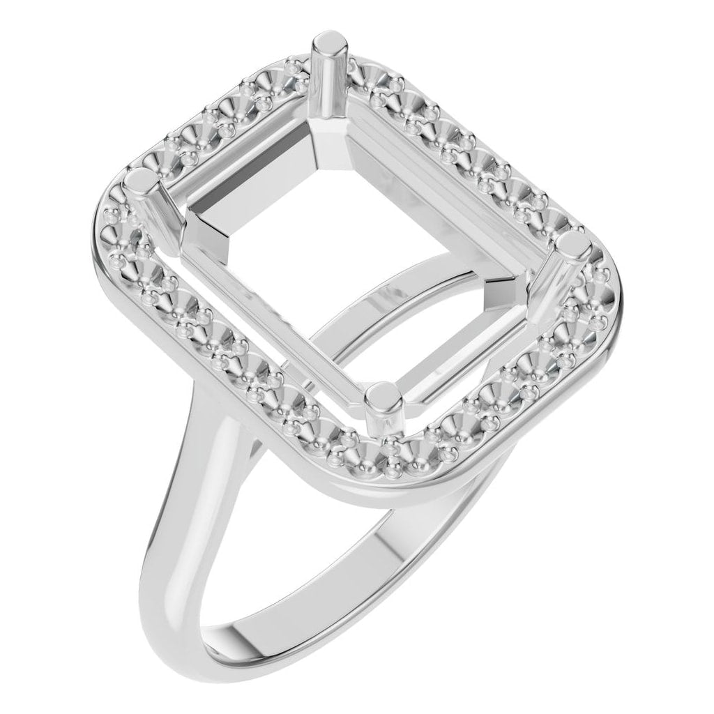 RI-8485 White Gold Ring UNSET - Main View
