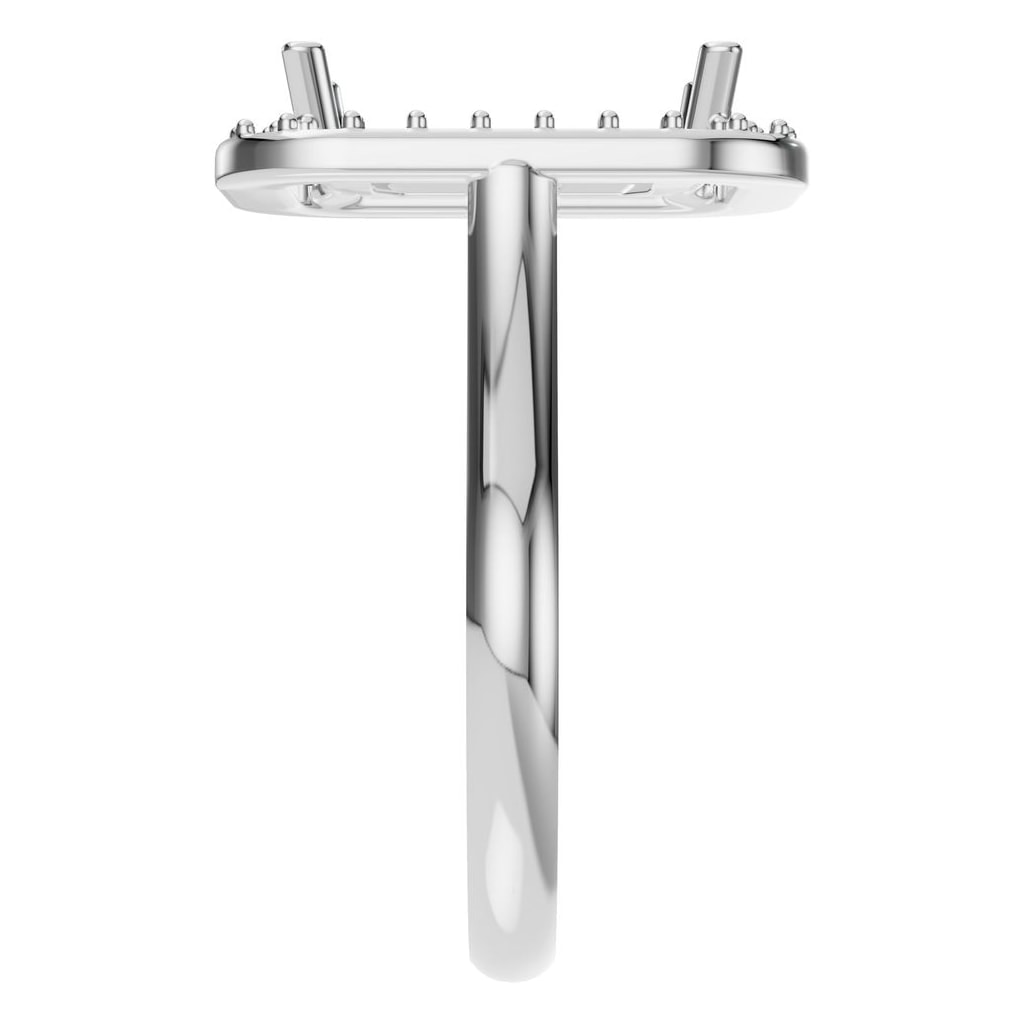 RI-8485 White Gold Ring UNSET - Side View