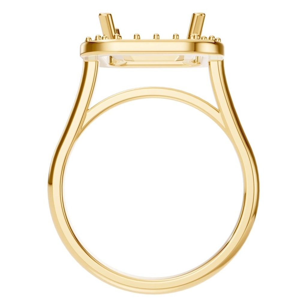 RI-8485 Yellow Gold Ring UNSET - Top View