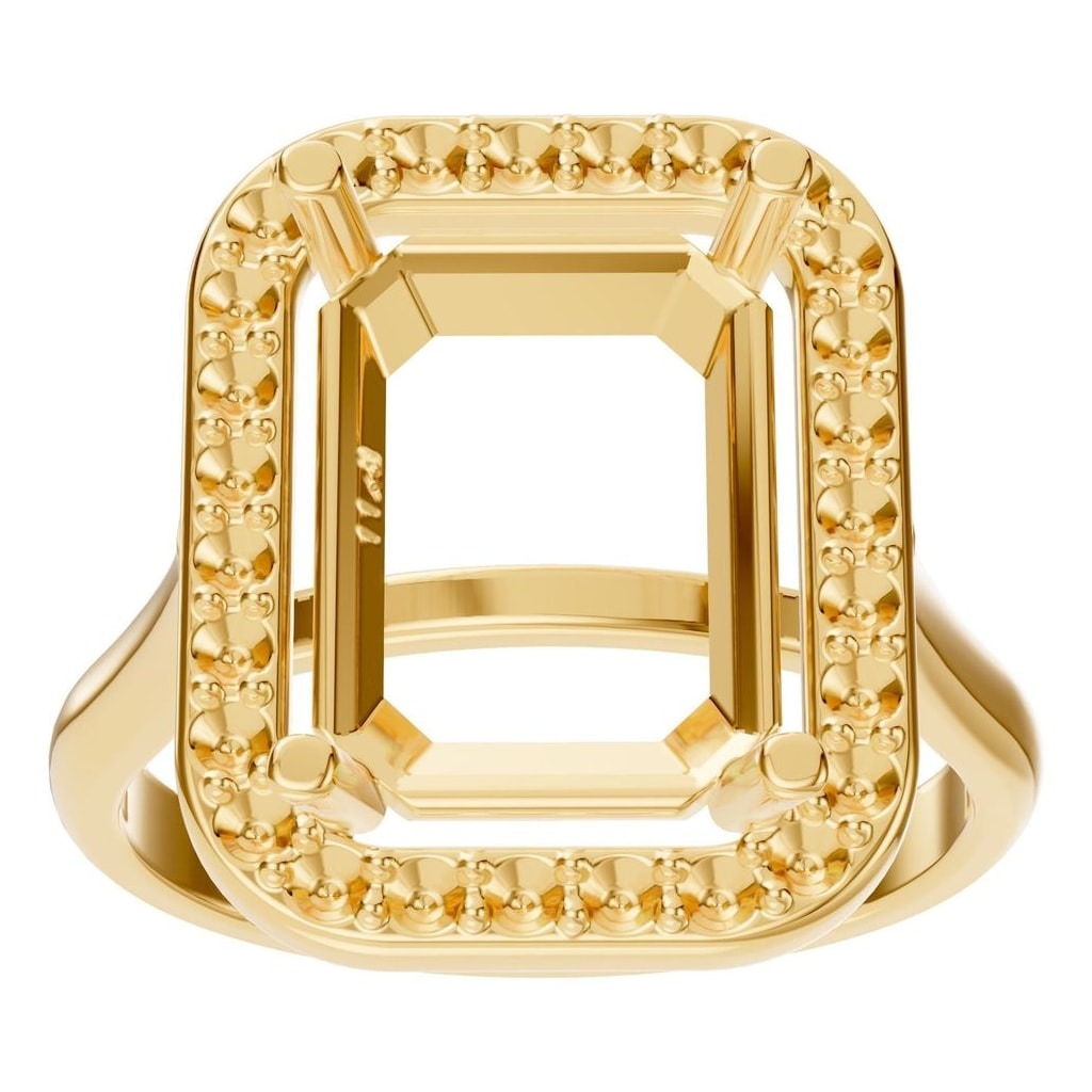 RI-8485 Yellow Gold Ring UNSET - Front View