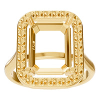 RI-8485 Yellow Gold Ring UNSET - Front View