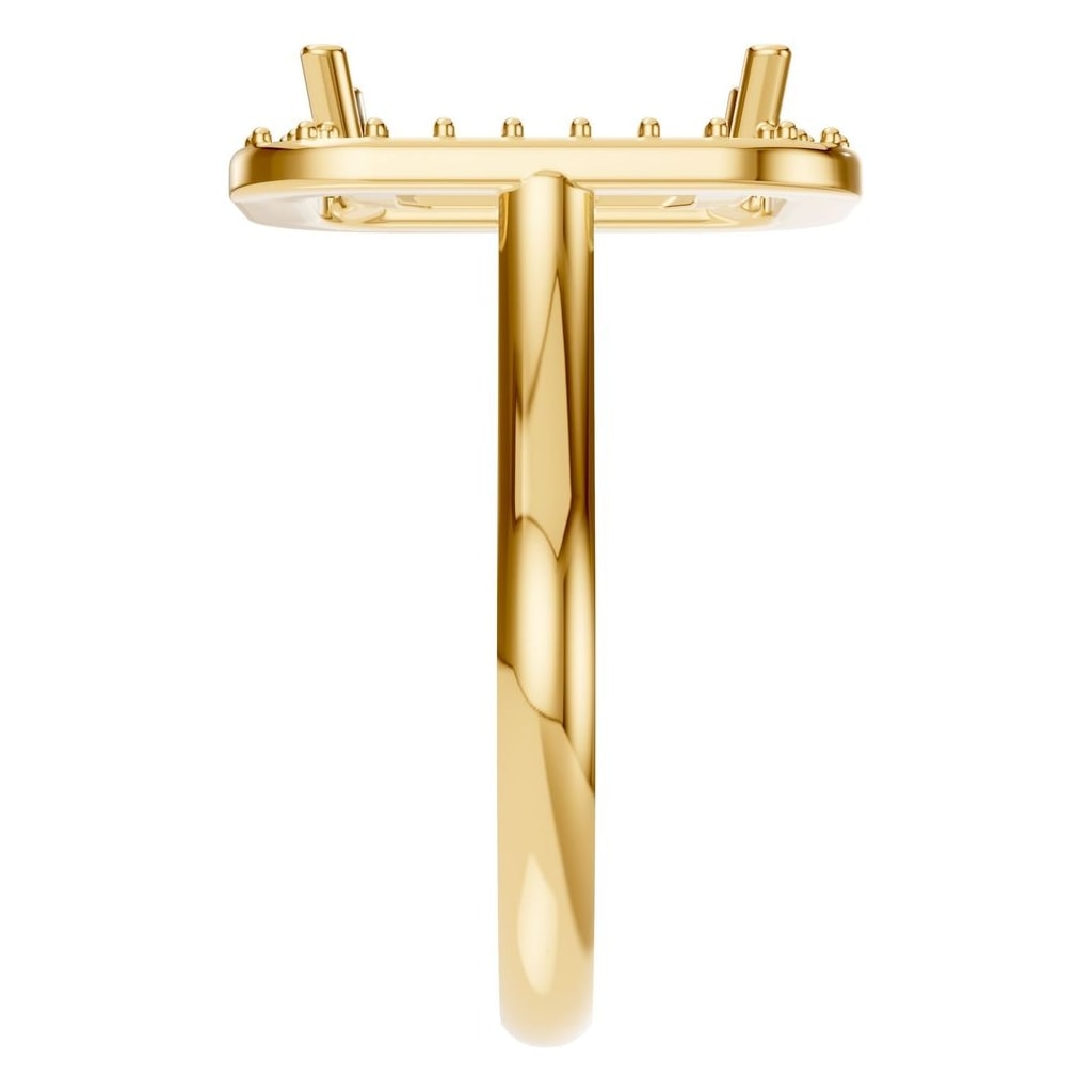 RI-8485 Yellow Gold Ring UNSET - Side View