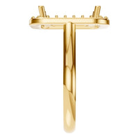 RI-8485 Yellow Gold Ring UNSET - Side View