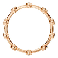 RI-8497 Rose Gold Ring SET - Top View