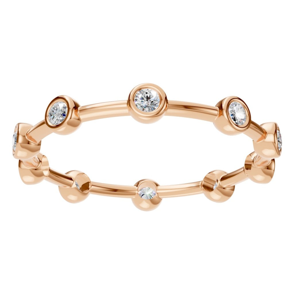 RI-8497 Rose Gold Ring SET - Front View