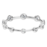 RI-8497 White Gold Ring SET - Front View