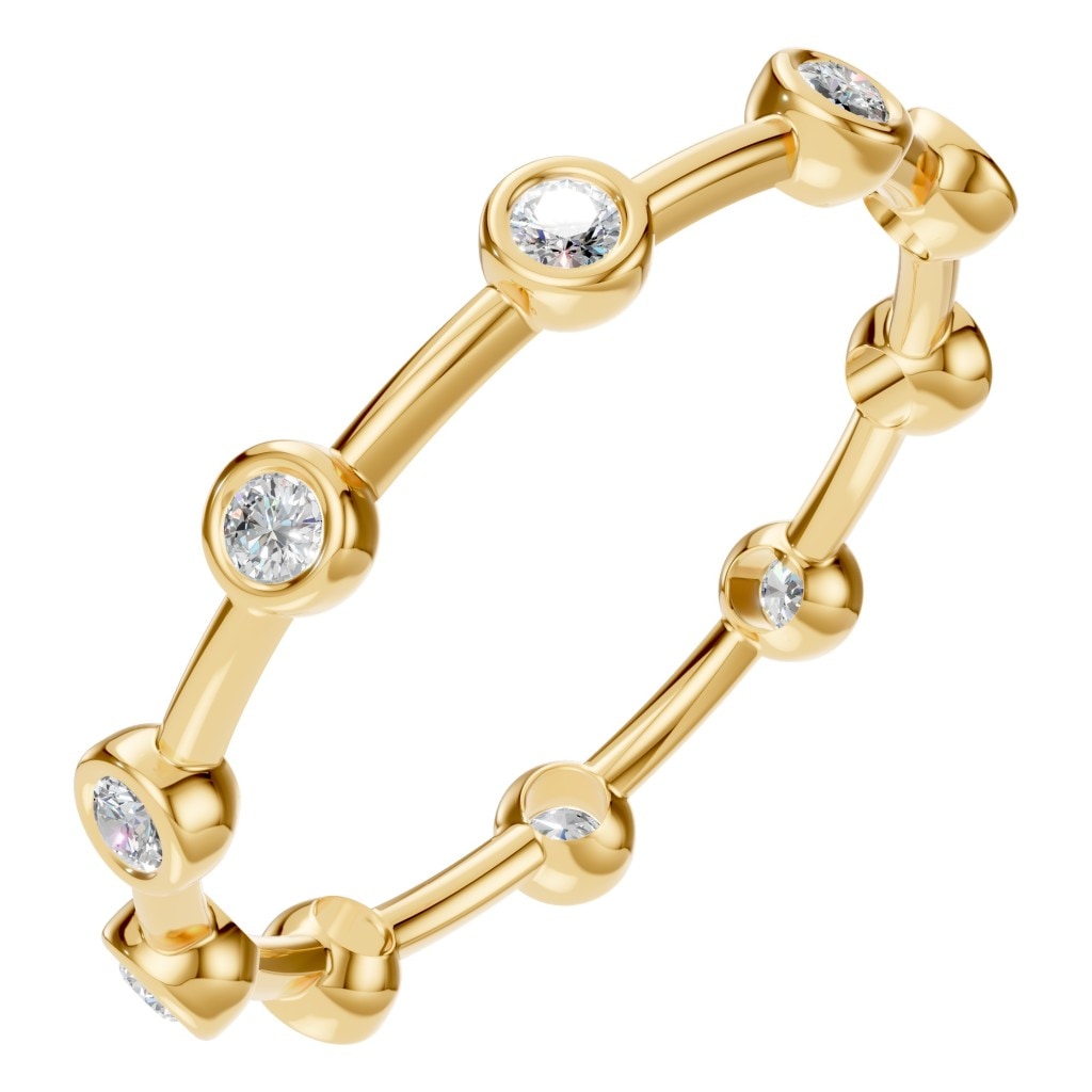 RI-8497 Yellow Gold Ring SET - Main View