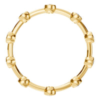 RI-8497 Yellow Gold Ring SET - Top View