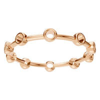 RI-8497 Rose Gold Ring UNSET - Front View