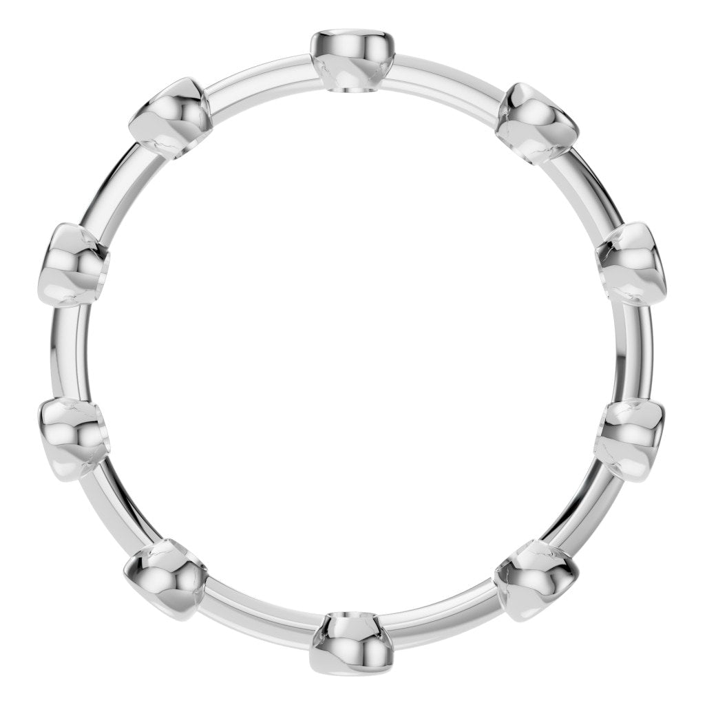 RI-8497 White Gold Ring UNSET - Top View