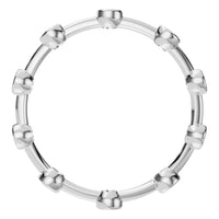 RI-8497 White Gold Ring UNSET - Top View