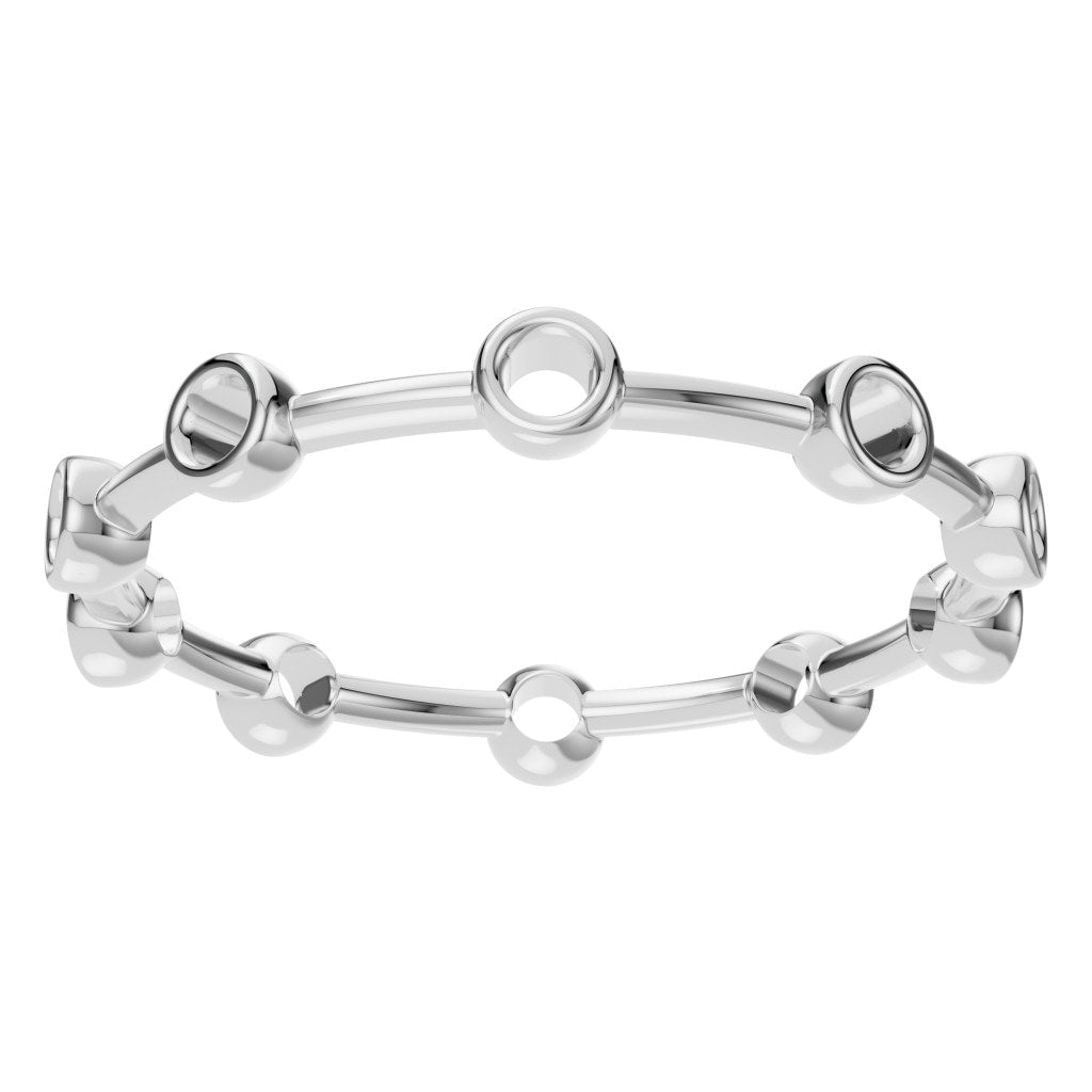 RI-8497 White Gold Ring UNSET - Front View