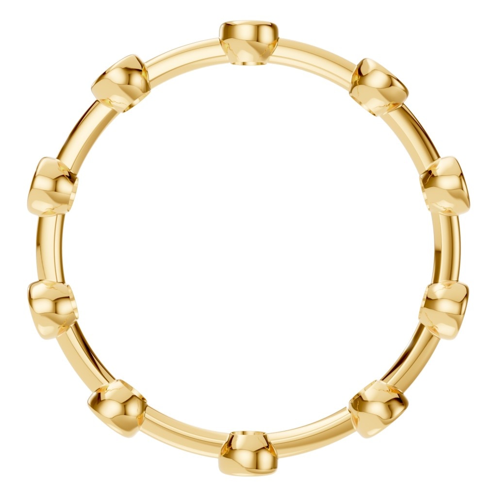 RI-8497 Yellow Gold Ring UNSET - Top View