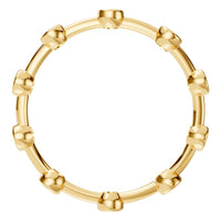 RI-8497 Yellow Gold Ring UNSET - Top View