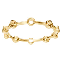 RI-8497 Yellow Gold Ring UNSET - Front View