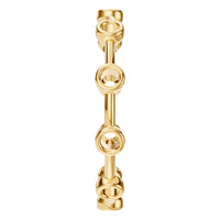 RI-8497 Yellow Gold Ring UNSET - Side View