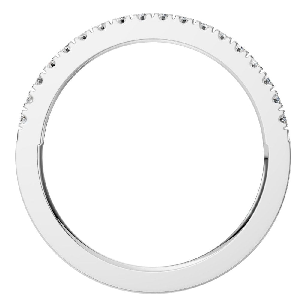 RI-8536 White Gold Ring SET - Top View