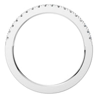 RI-8536 White Gold Ring SET - Top View