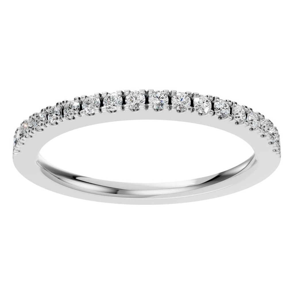 RI-8536 White Gold Ring SET - Front View
