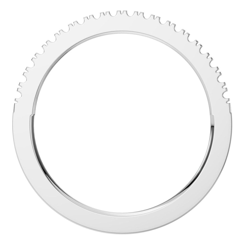 RI-8536 White Gold Ring UNSET - Top View