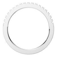 RI-8536 White Gold Ring UNSET - Top View