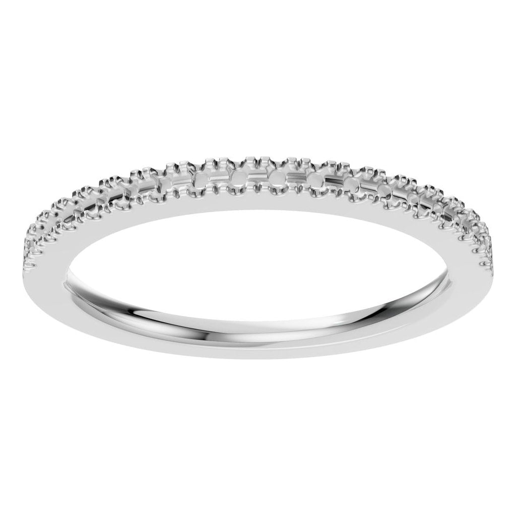 RI-8536 White Gold Ring UNSET - Front View
